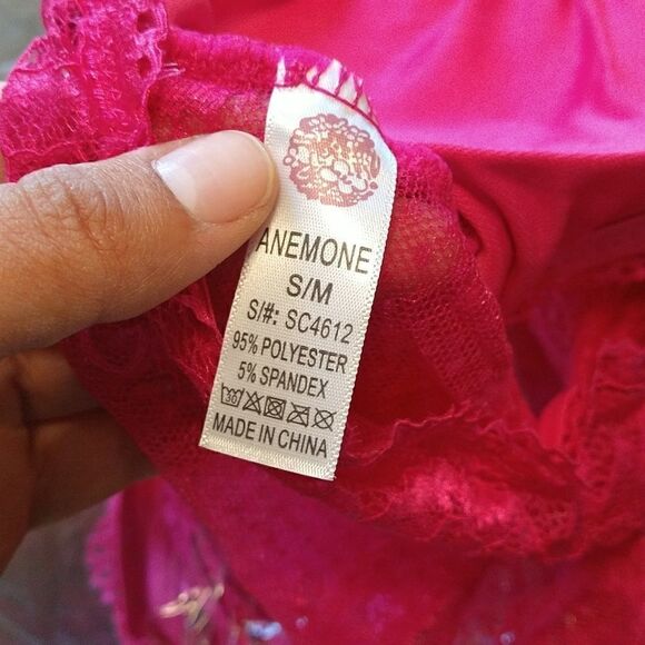 Lace Bandeau Bralette Fuchsia Pink - Picture 7 of 7